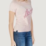 T-shirt Guess CN SS LOVE TRIANGLE Rosa - Foto 3