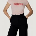 T-shirt Guess SS PONY HAIR LOGO R5 Rosa - Foto 1