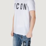 T-shirt Icon LOGO GRANDE Bianco - Foto 4