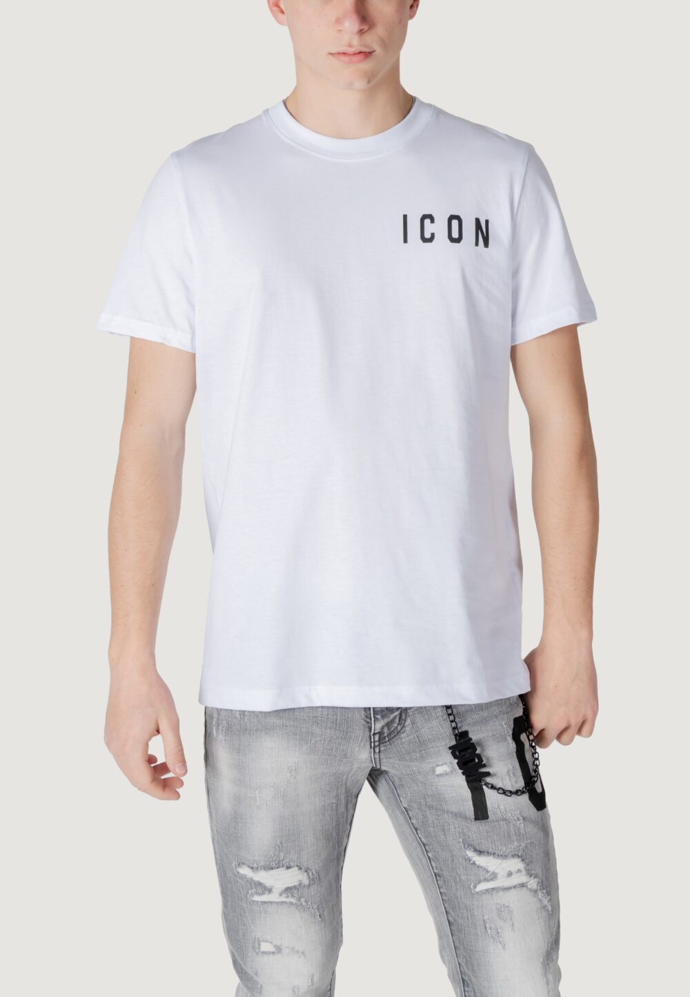 T-shirt Icon  Bianco - Nero - Foto 1