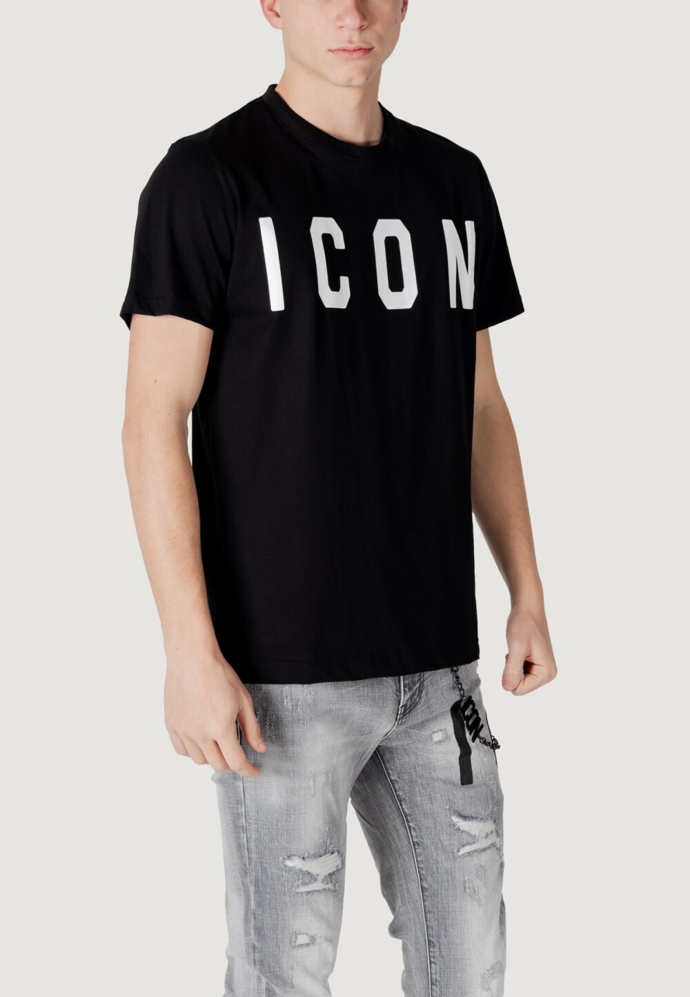 T-shirt Icon LOGO GRANDE Black-White - Foto 3