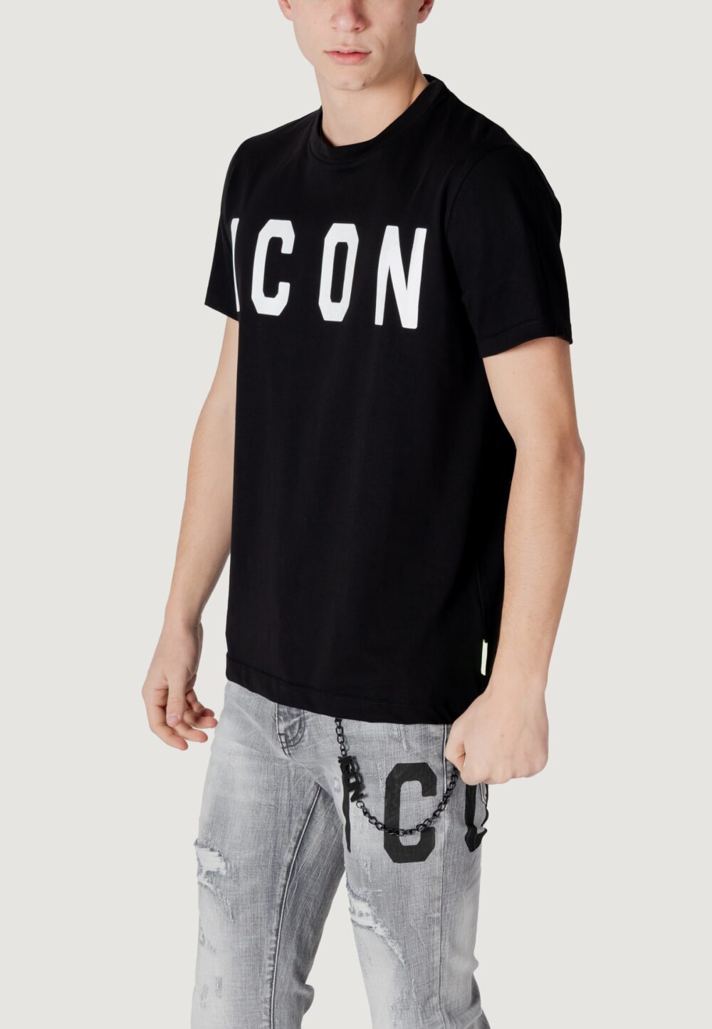 T-shirt Icon LOGO GRANDE Black-White - Foto 4