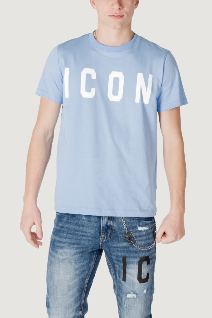 T-shirt Icon LOGO GRANDE Celeste