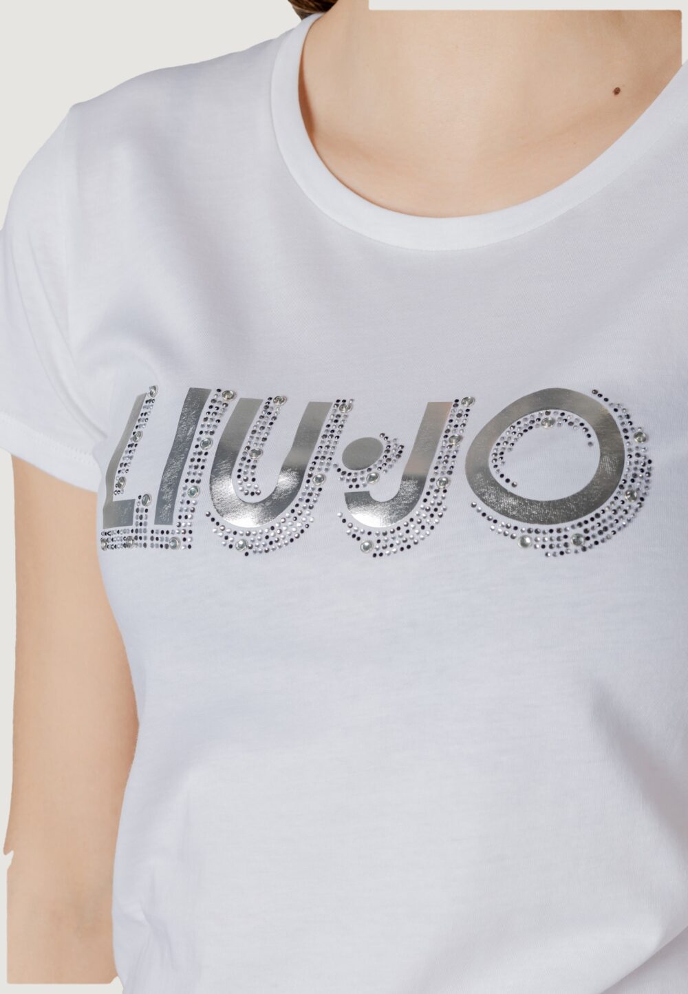 T-shirt Liu-Jo ECS MODA M/C Bianco - Foto 5