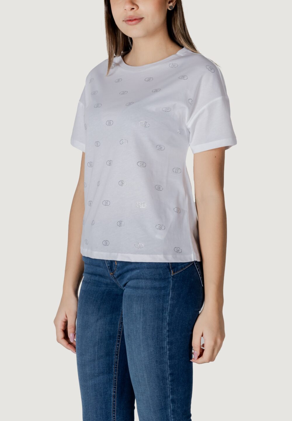 T-shirt Liu-Jo ECS MODA M/C Bianco - Foto 4