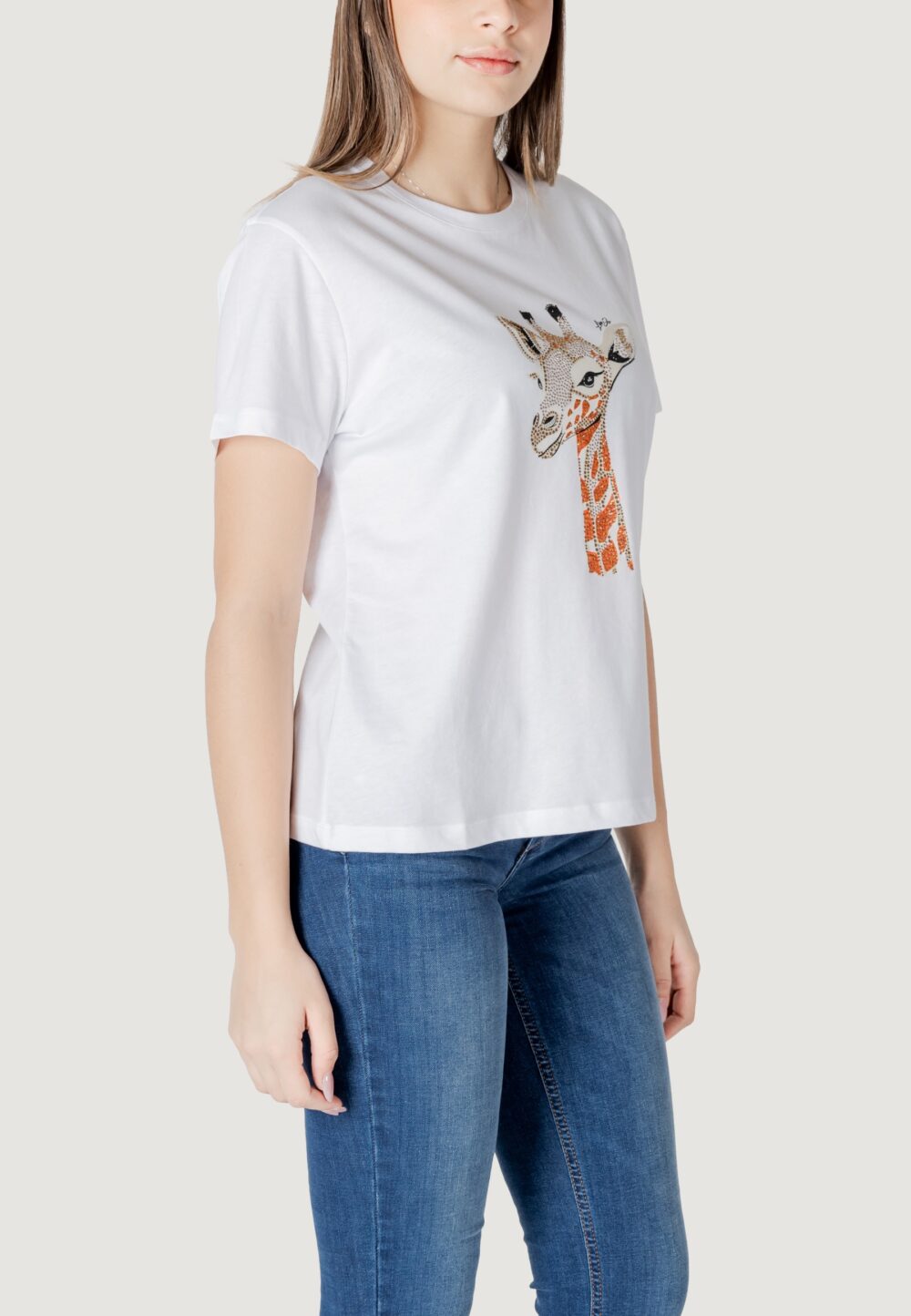 T-shirt Liu-Jo ECS MODA M/C Bianco - Foto 3