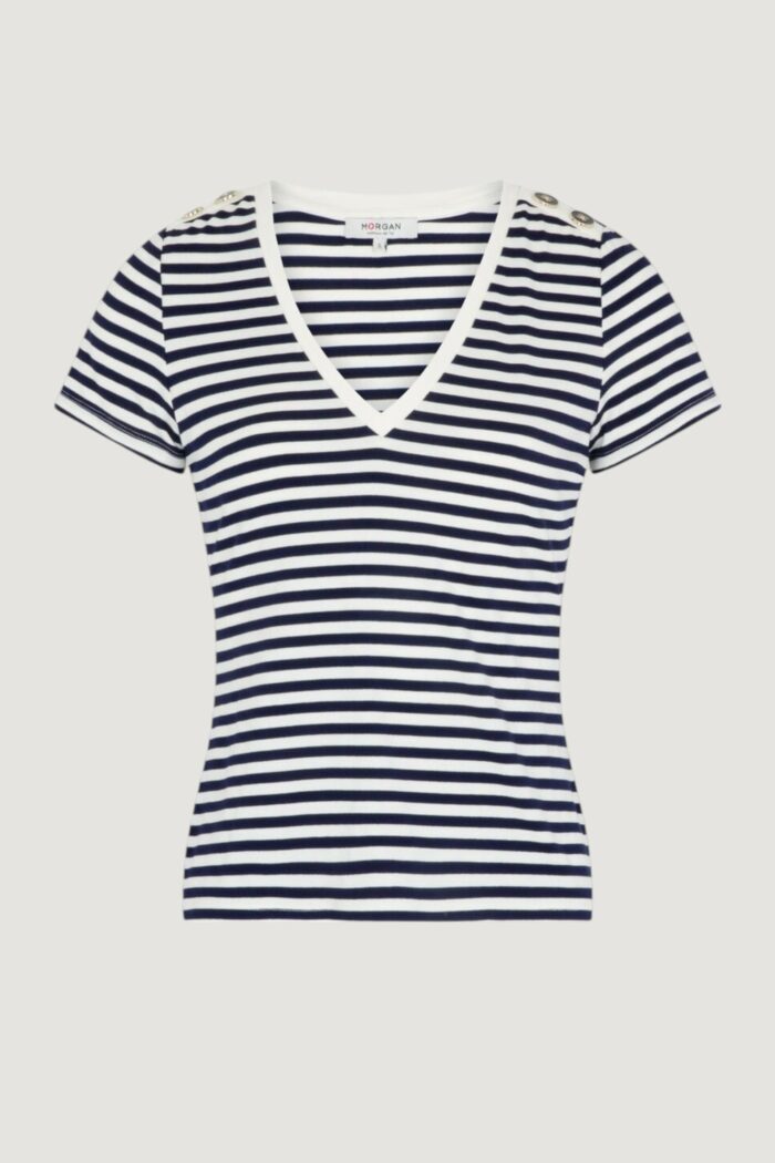 T-shirt Morgan De Toi  Bianco – Blu – 241-DINA