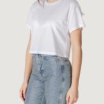 T-shirt Only Onlbolette Life S/S Lace Mix Top Jrs Bianco - Foto 4