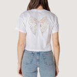 T-shirt Only Onlbolette Life S/S Lace Mix Top Jrs Bianco - Foto 5