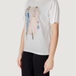 T-shirt Only Onlmelina S/S Ladies Top Box Jrs Bianco - Foto 2