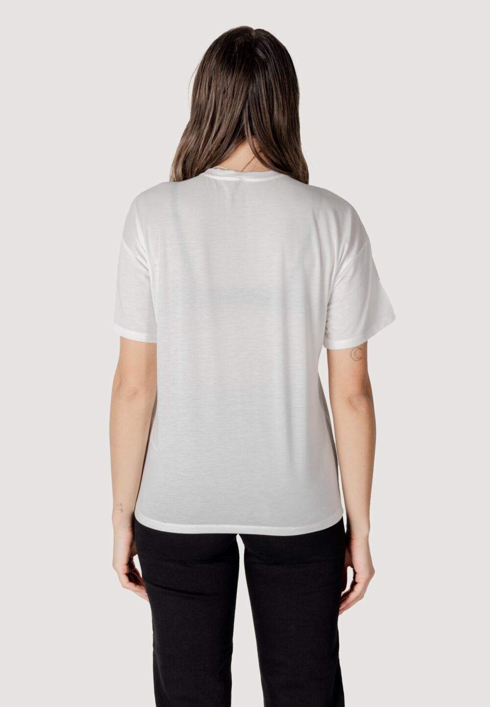 T-shirt Only Onlmelina S/S Ladies Top Box Jrs Bianco - Foto 4