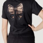 T-shirt Only Onlbolette Life S/S Lace Mix Top Jrs Nero - Foto 2