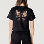 T-shirt Only Onlbolette Life S/S Lace Mix Top Jrs Nero - Foto 5