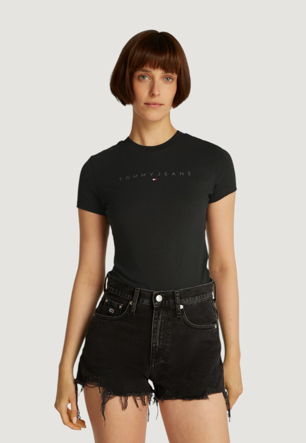 T-shirt Tommy Hilfiger Jeans TJW TONAL LINEA Nero - Foto 1