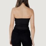 Top Calvin Klein Jeans WOVEN LABEL RIB Nero - Foto 4