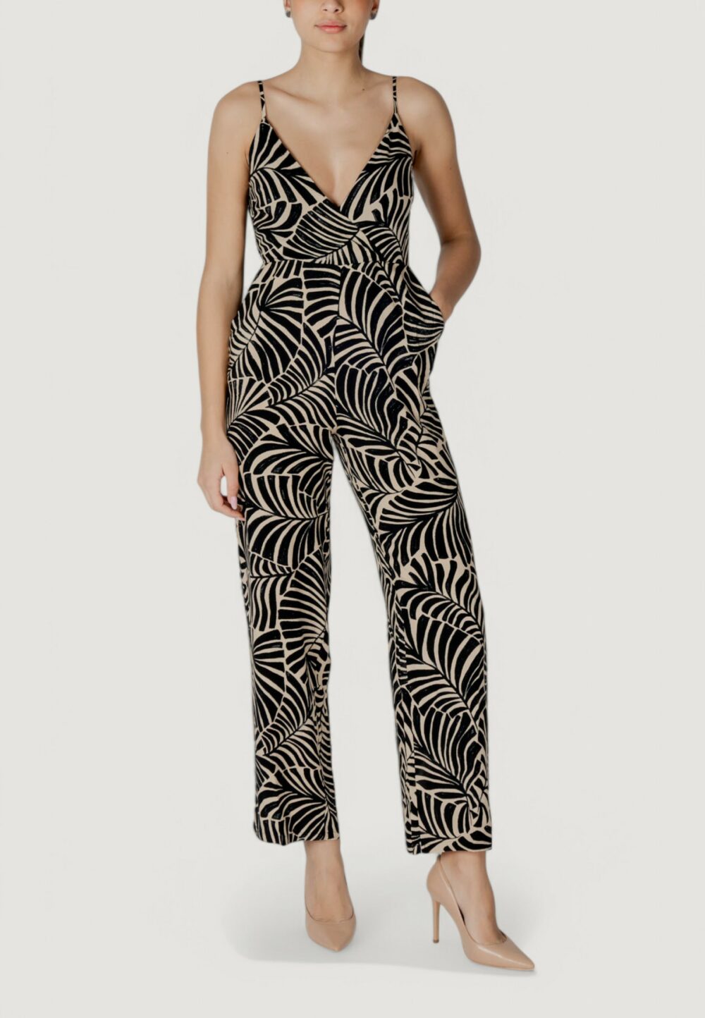 Tutina Only Onlnova Life Vis Emza Jumpsuit Aop Nero - Foto 1