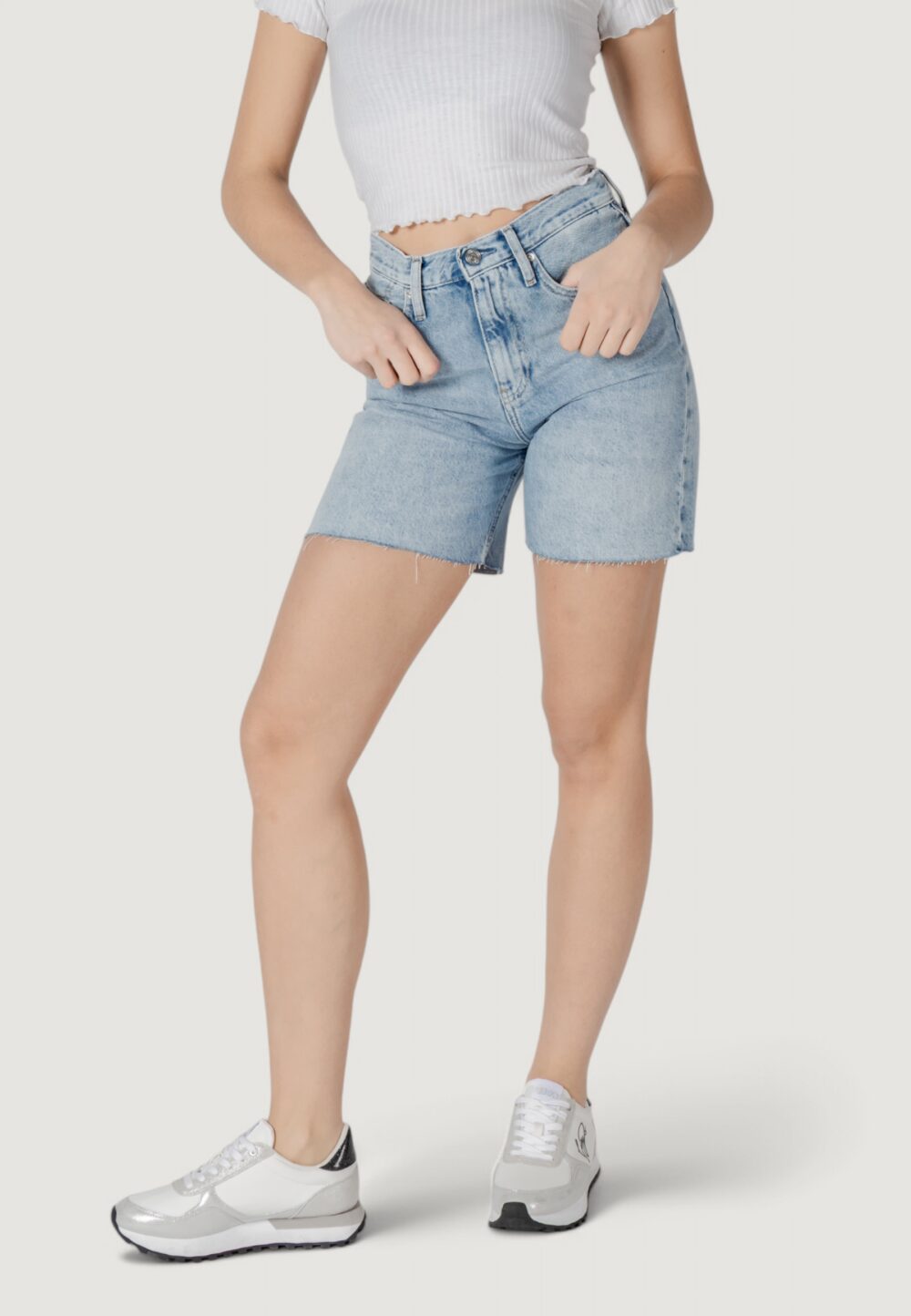 Bermuda Calvin Klein Jeans BERMUDA SHORT Denim chiaro - Foto 1