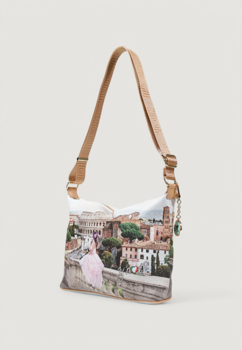 Borsa Y Not? HOBO EASY LARGE Beige chiaro - Foto 3