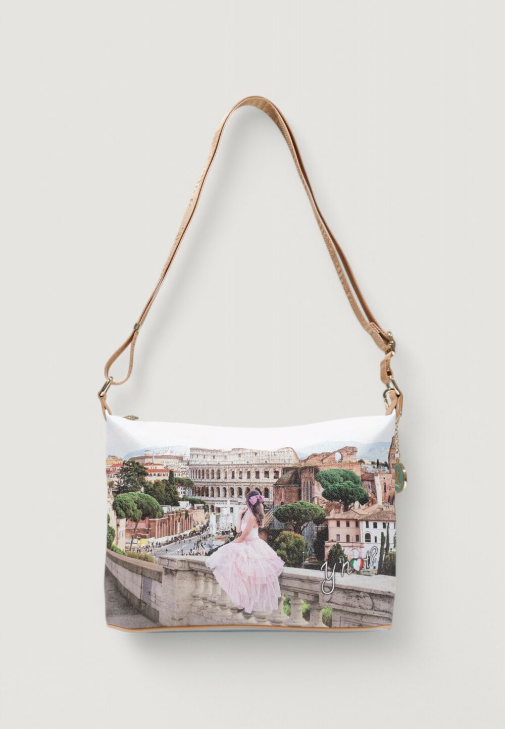 Borsa Y Not? HOBO EASY LARGE Beige chiaro - Foto 1