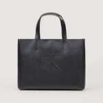 Borsa Calvin Klein Jeans SCULPTED MINI EW TOTE Nero - Foto 2