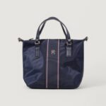 Borsa Tommy Hilfiger POPPY SMALL TOTE CORP Blu - Foto 3