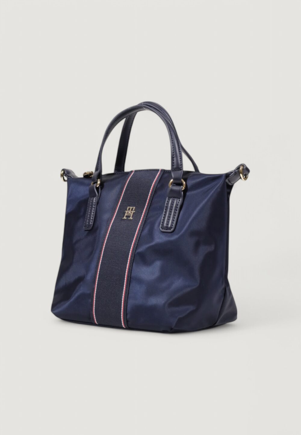 Borsa Tommy Hilfiger POPPY SMALL TOTE CORP Blu - Foto 4