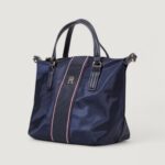 Borsa Tommy Hilfiger POPPY SMALL TOTE CORP Blu - Foto 4