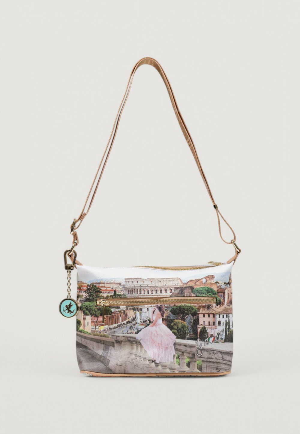 Borsa Y Not? HOBO EASY SMALL Beige chiaro - Foto 3