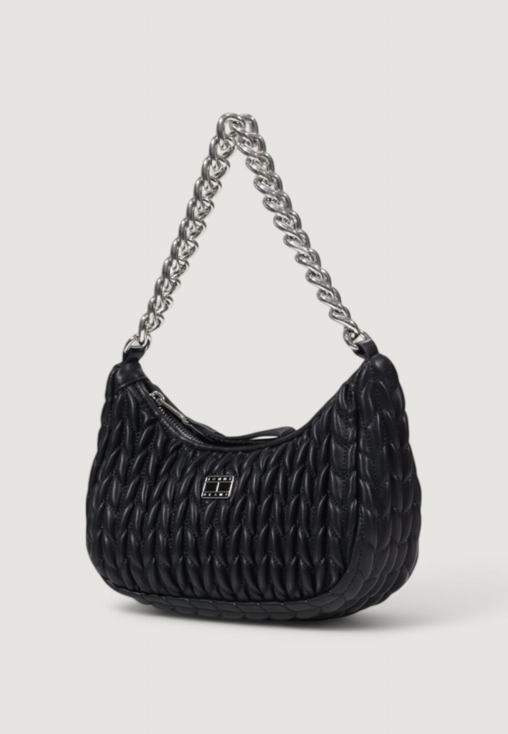 Borsa Tommy Hilfiger Jeans TJW ICONIC SHOULDER QUILTED Nero - Foto 2