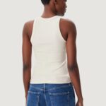 Canotta Calvin Klein Jeans MONOLOGO RIB TANK Beige chiaro - Foto 2