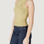 Canotta Calvin Klein Jeans MONOLOGO RIB TANK Giallo lime - Foto 2