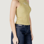 Canotta Calvin Klein Jeans MONOLOGO RIB TANK Giallo lime - Foto 3