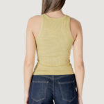 Canotta Calvin Klein Jeans MONOLOGO RIB TANK Giallo lime - Foto 4