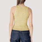 Canotta Calvin Klein Jeans WASHED WOVEN LABEL Giallo lime - Foto 4