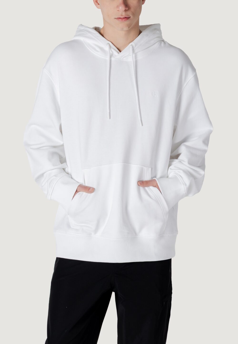 Felpa con cappuccio Calvin Klein Jeans Typeface Graphic Hoodie Bianco - Foto 1