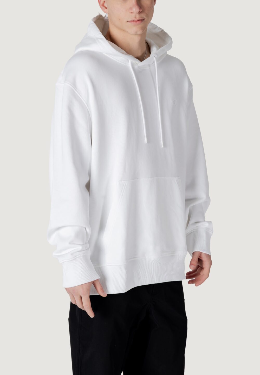 Felpa con cappuccio Calvin Klein Jeans Typeface Graphic Hoodie Bianco - Foto 3