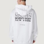 Felpa con cappuccio Calvin Klein Jeans Typeface Graphic Hoodie Bianco - Foto 4