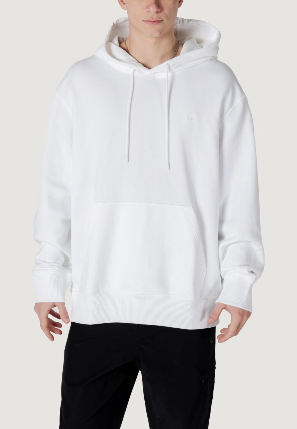 Felpa con cappuccio Calvin Klein Jeans Typeface Graphic Hoodie Bianco - Foto 5