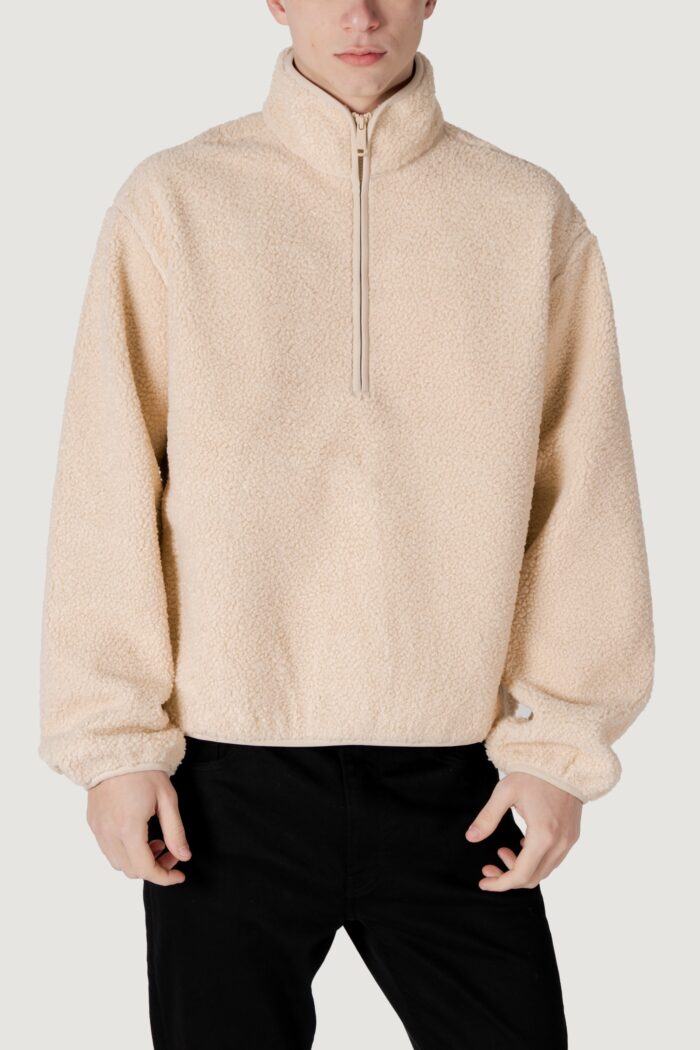 Giacchetto Calvin Klein HALF ZIP SHERPA Panna