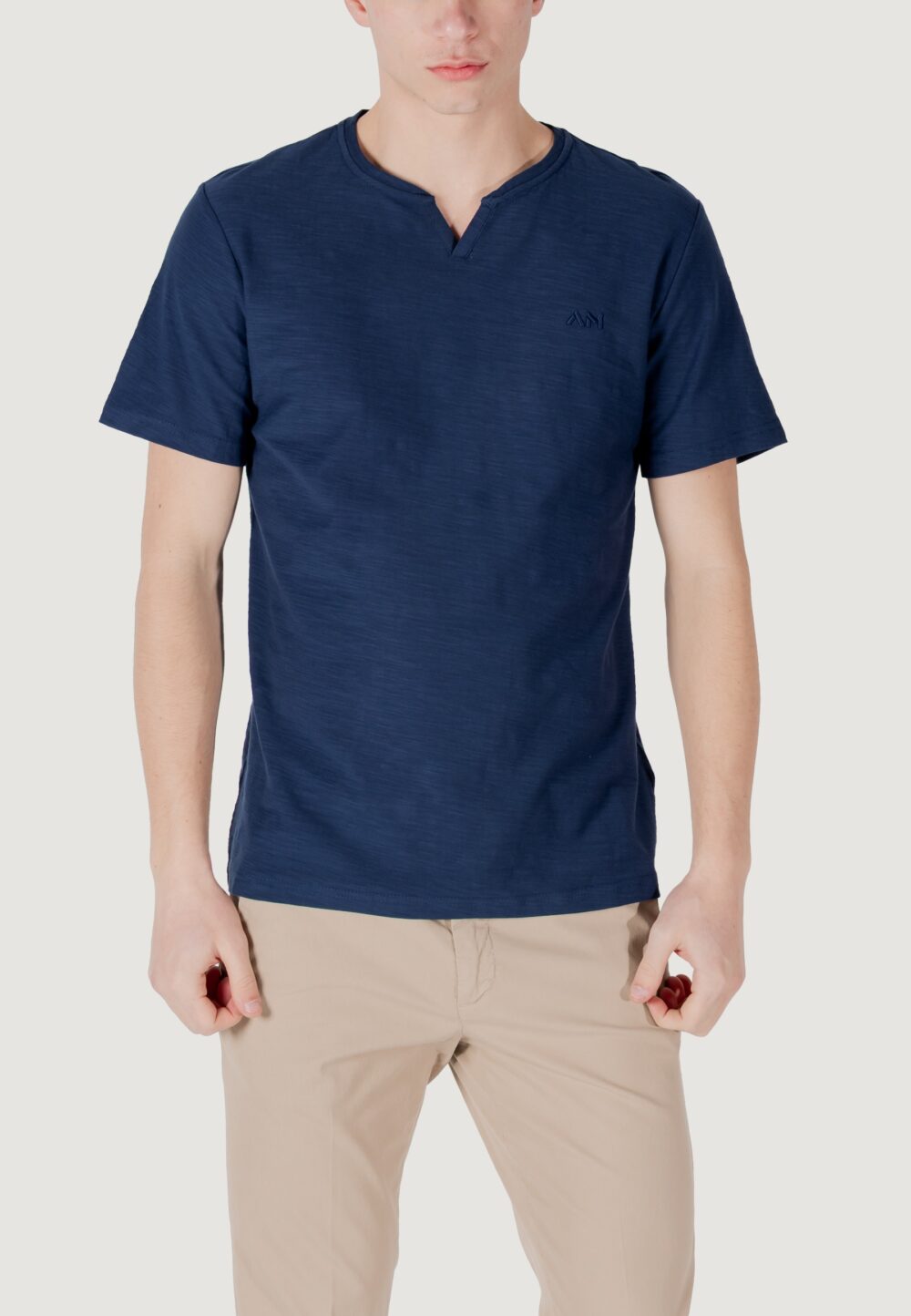 T-shirt Antony Morato REGULAR FIT WITH EMBROIDERED LOGO Blu - Foto 5