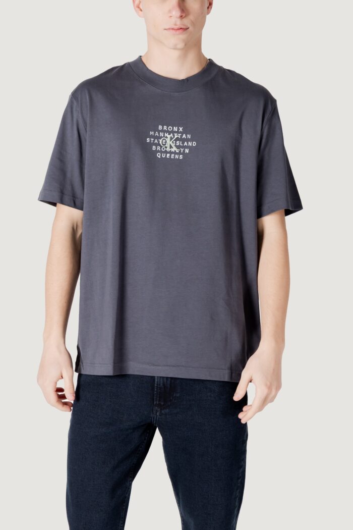 T-shirt Calvin Klein NYC STAMP GRAPHIC TE Antracite