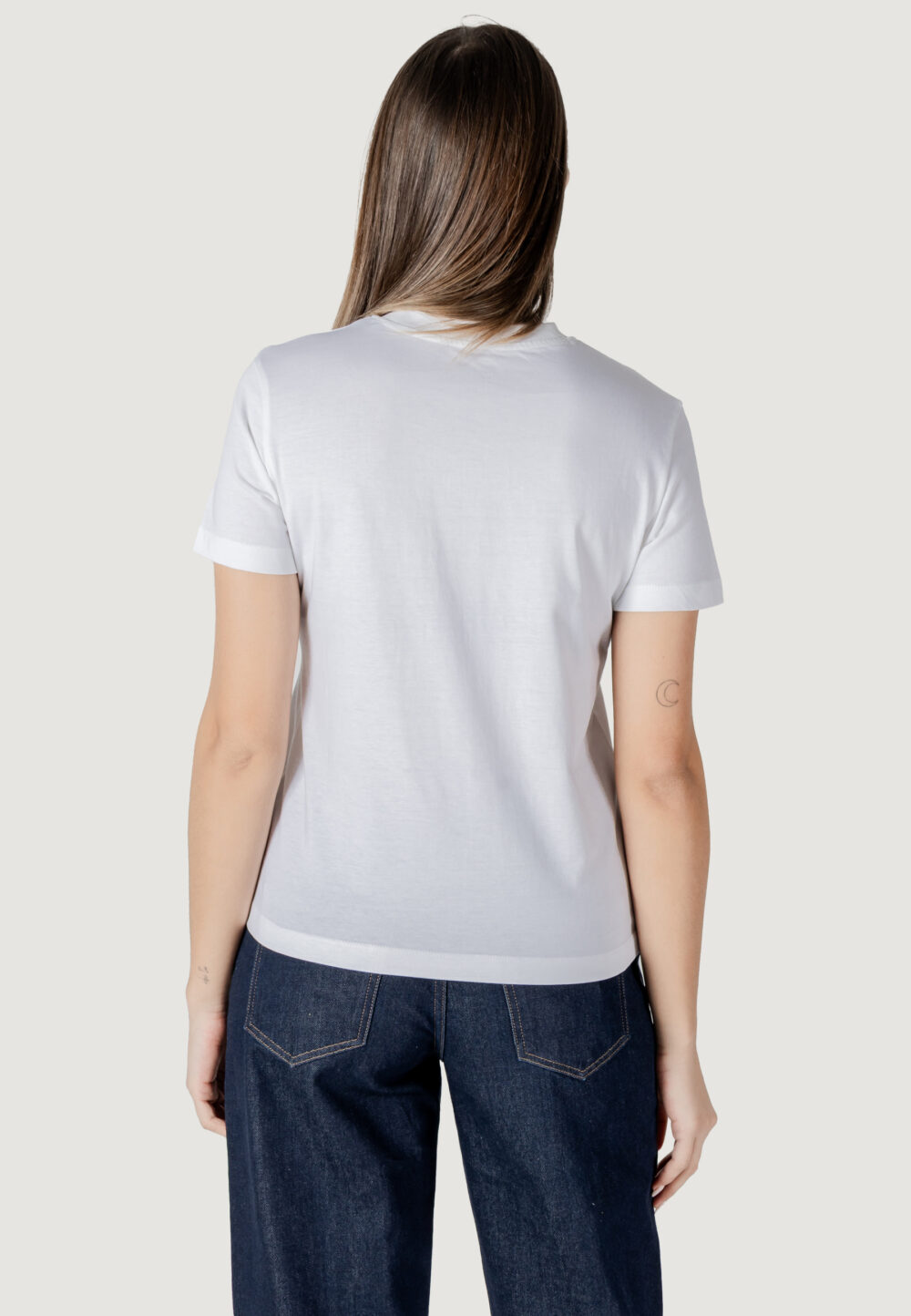 T-shirt Calvin Klein Jeans EMBROIDERED CK REGUL Bianco - Foto 4