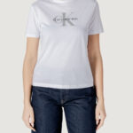 T-shirt Calvin Klein Jeans  Bianco - Foto 5