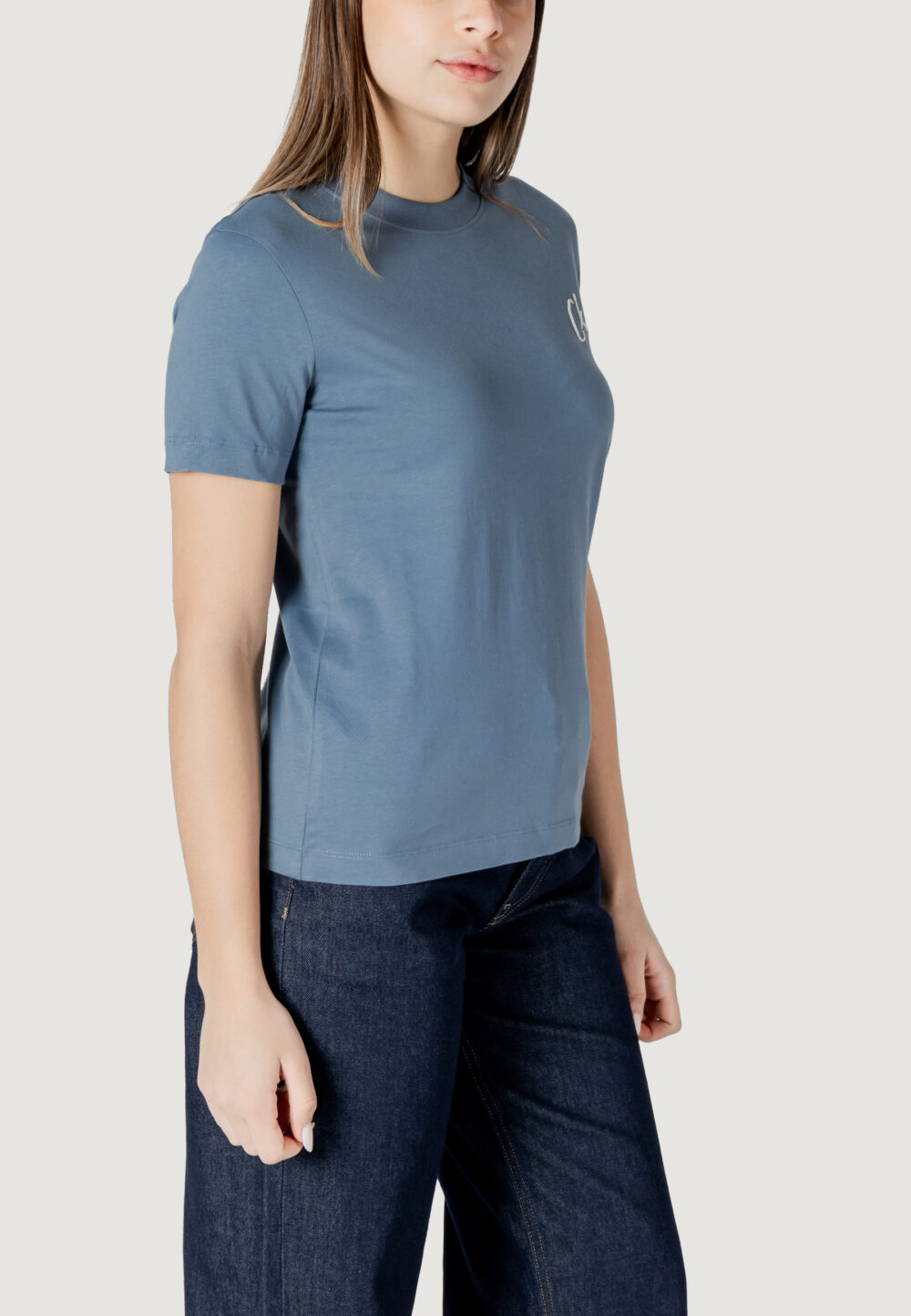 T-shirt Calvin Klein Jeans EMBROIDERED CK REGUL Blu - Foto 3