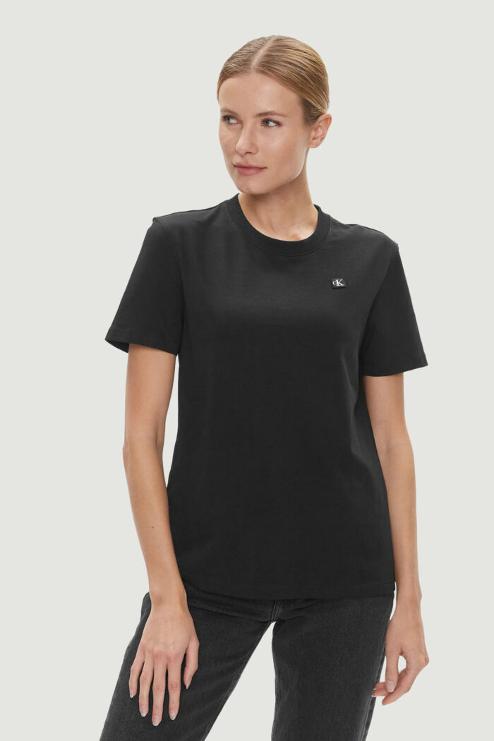 T-shirt Calvin Klein EMBRO BADGE Nero