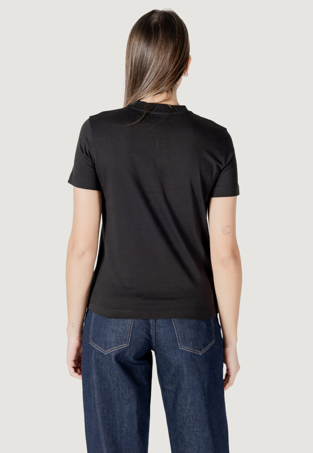 T-shirt Calvin Klein Jeans EMBROIDERED BOX REGU Nero - Foto 4