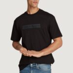 T-shirt Calvin Klein Jeans EMBROIDERED BOX TEE Nero - Foto 1