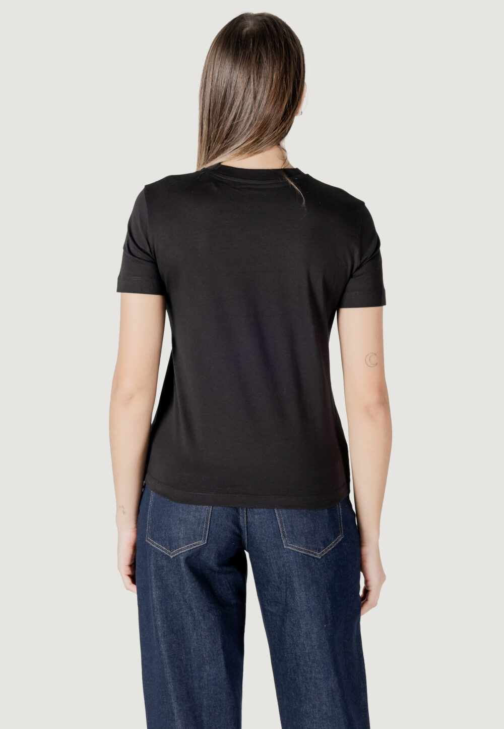 T-shirt Calvin Klein Jeans EMBROIDERED CK REGUL Nero - Foto 4