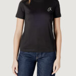 T-shirt Calvin Klein Jeans EMBROIDERED CK REGUL Nero - Foto 5