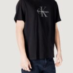 T-shirt Calvin Klein Jeans SS HERO MONOLOGO TEE Nero - Foto 3